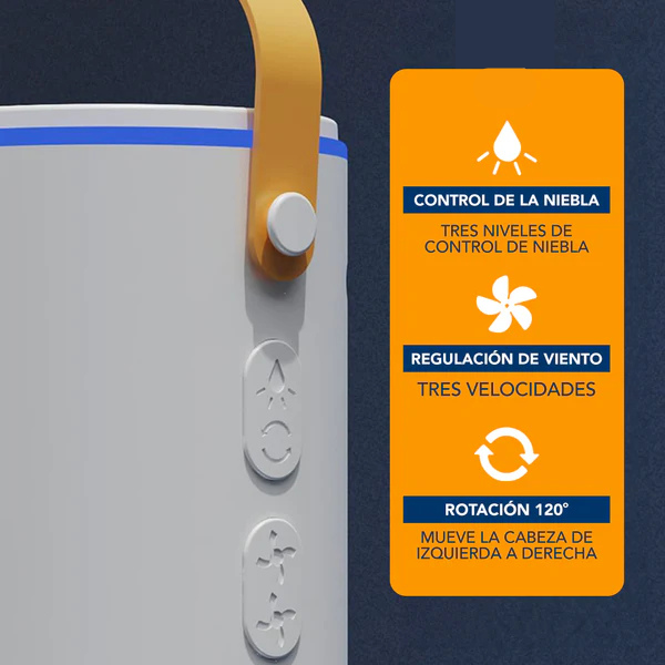 Eco Breeze™ Aire Acondicionado Humidificador Ventilador 3 en 1 de 2 Niveles Portátil Incluye Control Remoto