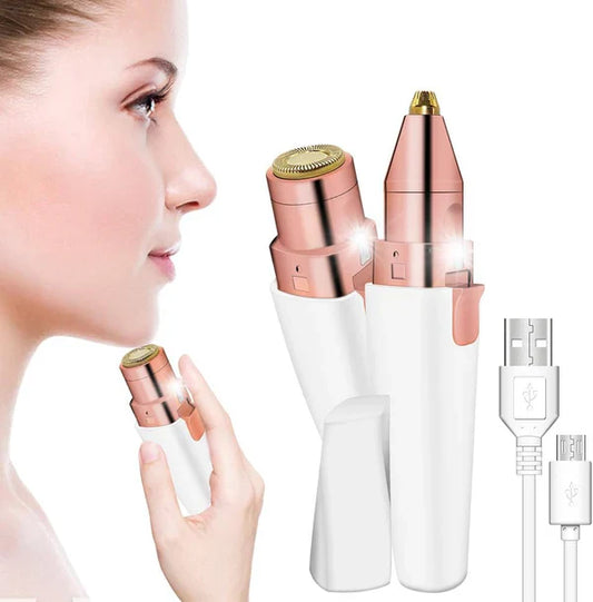 Depiladora Facial Eléctrica 2 En 1 Facial y Nariz 💄