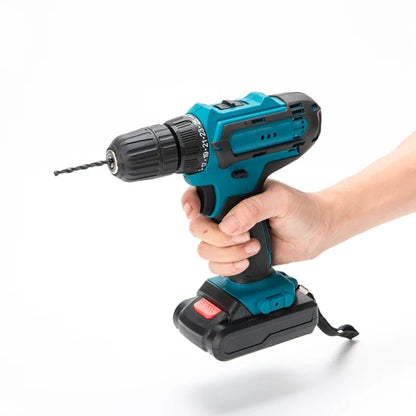 FuerzaPro™ Taladro Inalámbrico 48V Incluye 2 Baterías + Maleta + 24 Accesorios