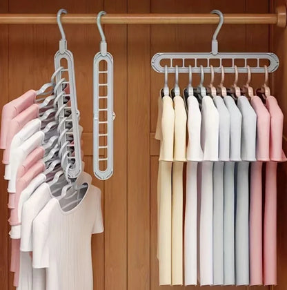Colgador De Ropa 9 en 1 - Pack de 5 Colgadores (45 prendas)